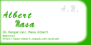 albert masa business card